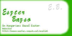 eszter bazso business card